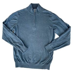 🔻LAST CHANCE🔻 L.L. BEAN Men's Cotton/Cashmere Sweater Quarter-Zip